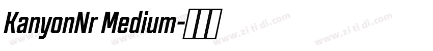 KanyonNr Medium字体转换